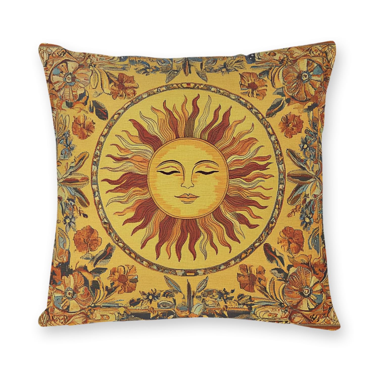 Vintage Boho Black Throw Pillow Cover — 18"
