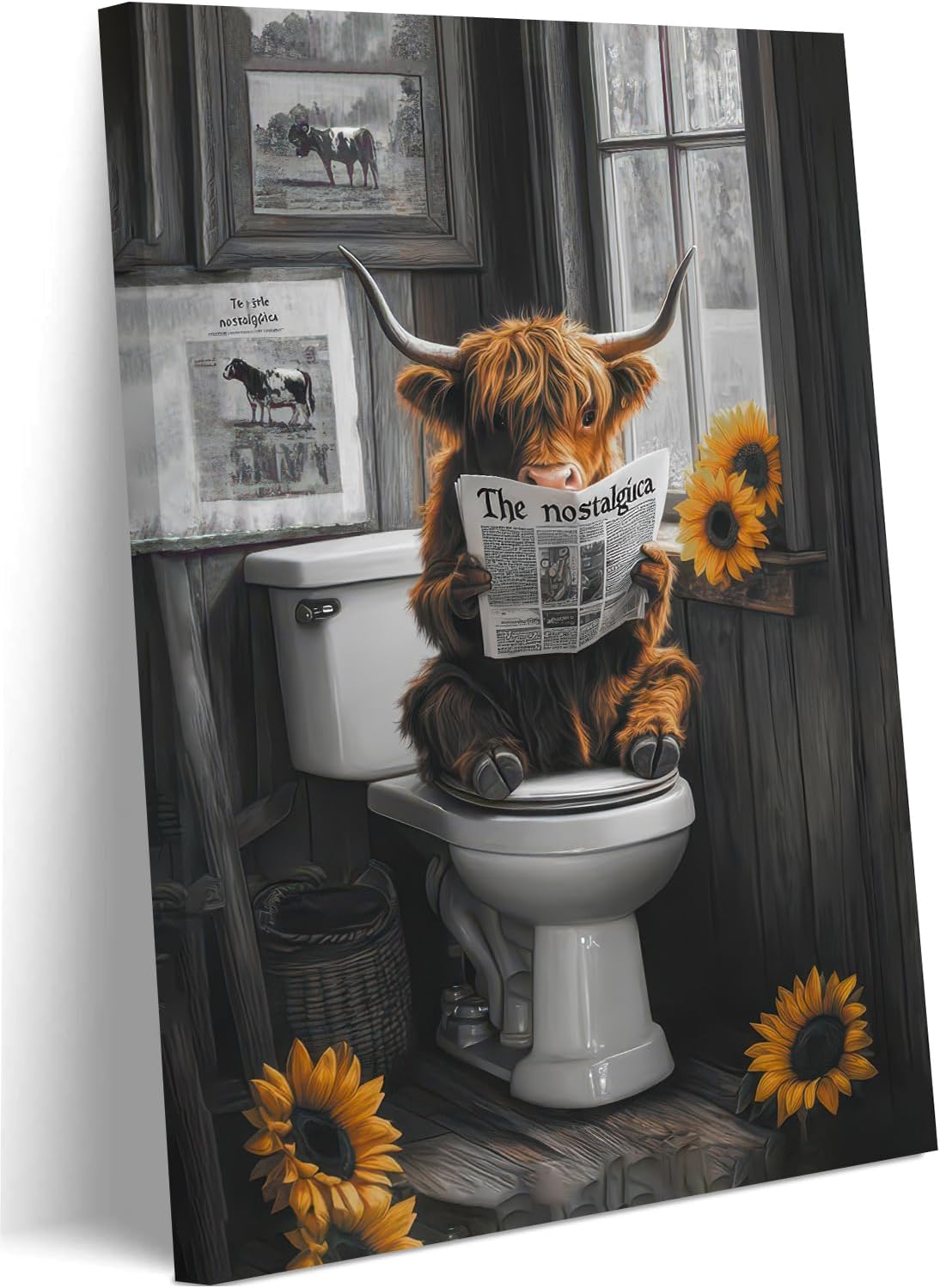 Black Canvas Wall Art — 16" — 16L" x 12W"