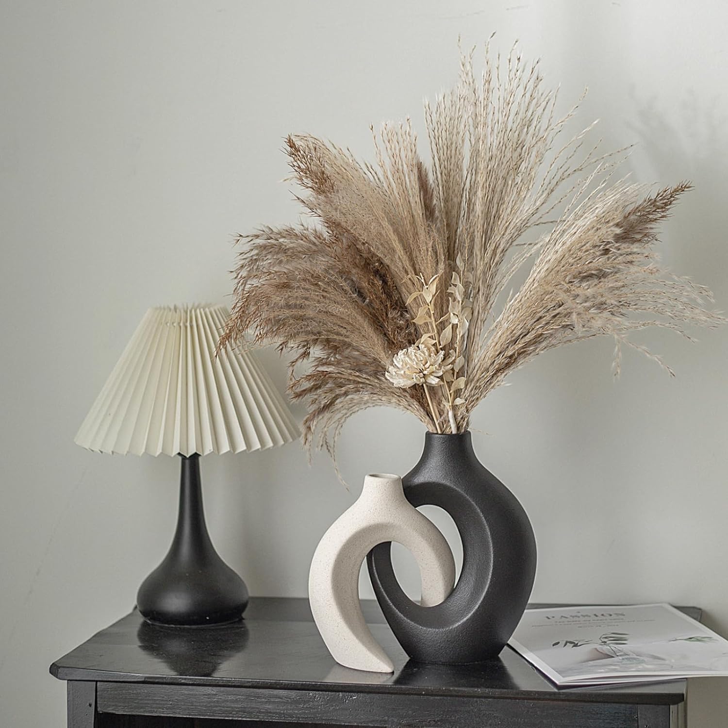 Modern Beige Vase Set — 6.3" - View 2