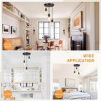 Adjustable Modern Metal Pendant Light — 3-Light - View 5