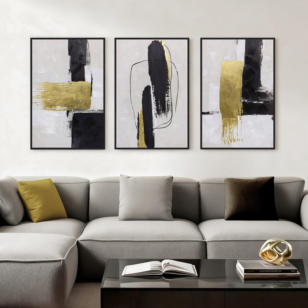Framed Luxe Gold Canvas Wall Art — 16"