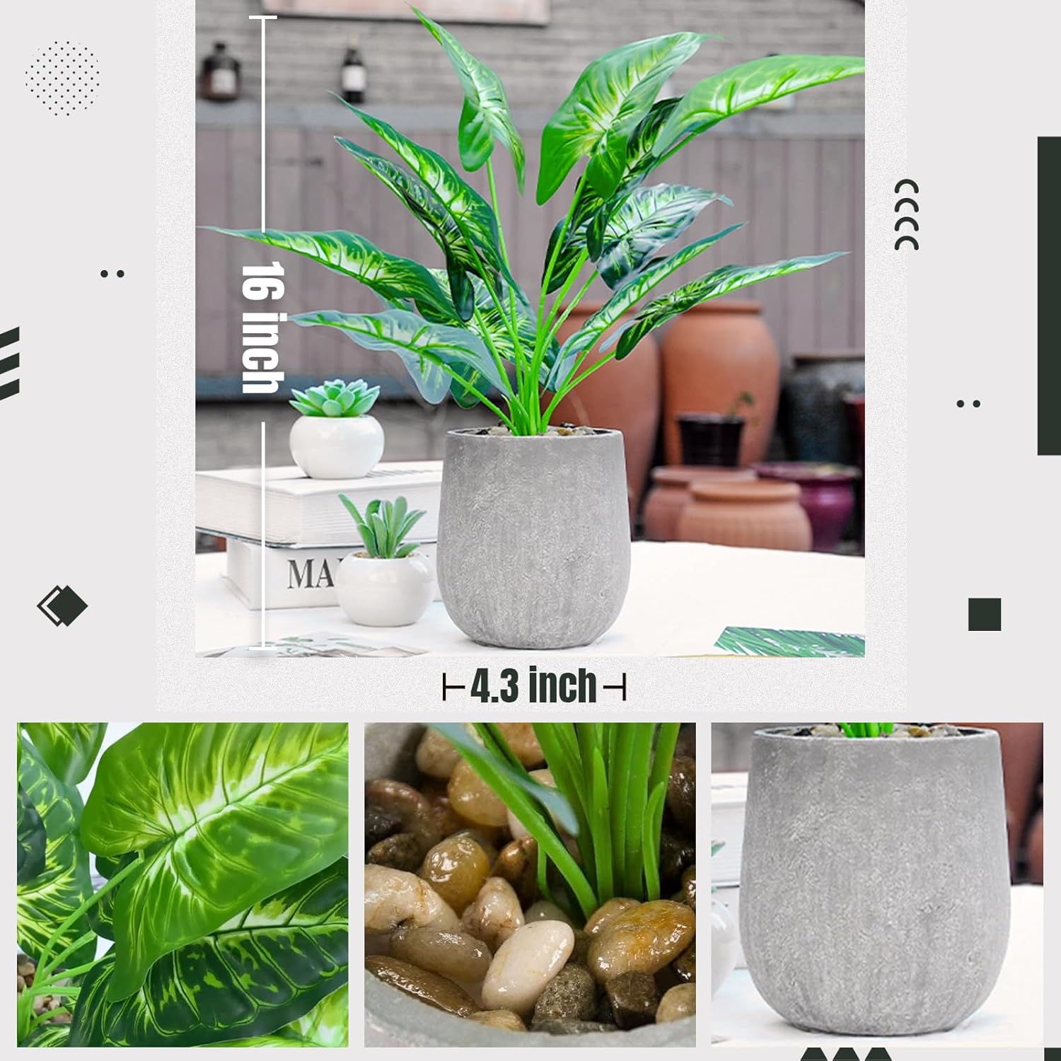 Faux Plant — 16" - View 3