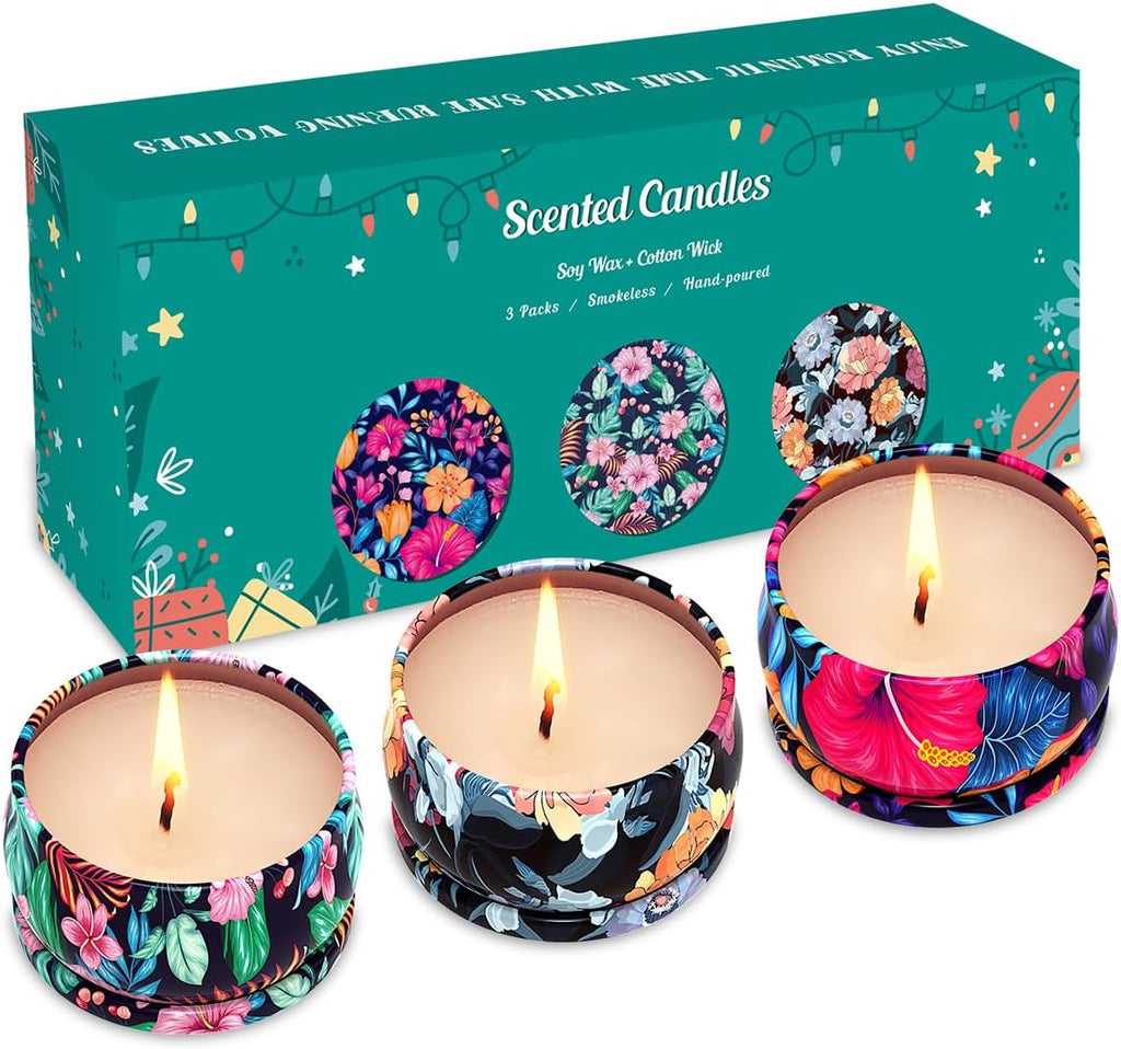 Soy Wax Scented Candle — Cloves, Roses, Freesias