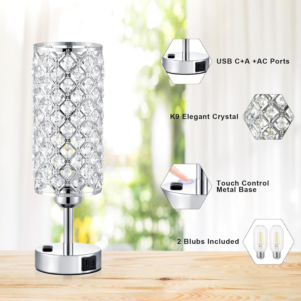 Dimmable Luxe Black Table Lamp — Set of 2 - View 8
