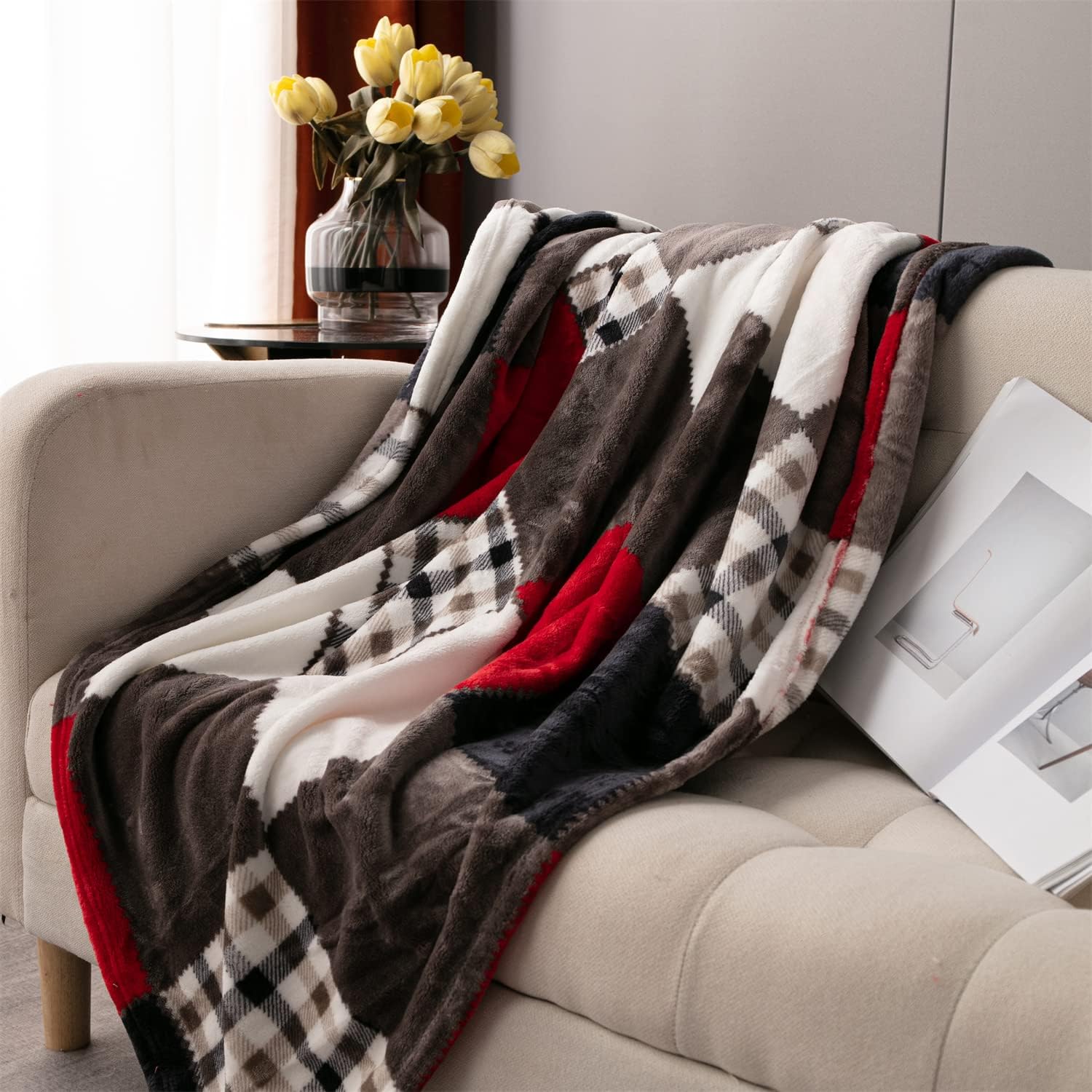 Farmhouse Black Throw Pillow — 50x60 - View 8