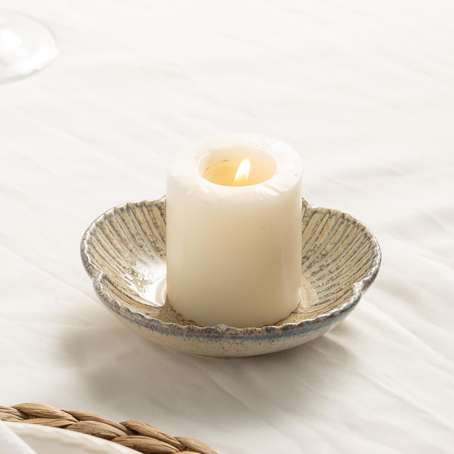Black Pillar Candle — Camel