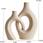 Modern Black Flower Vase — Set of 2 - View 3