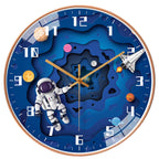 Battery Operated Blue Wall Clock — 12"