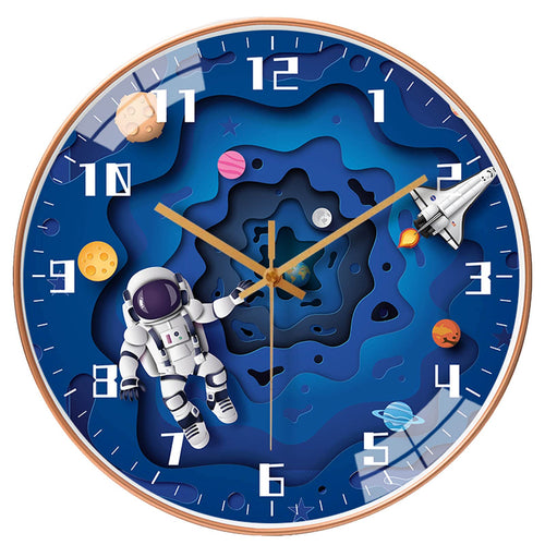 Battery Operated Blue Wall Clock — 12"
