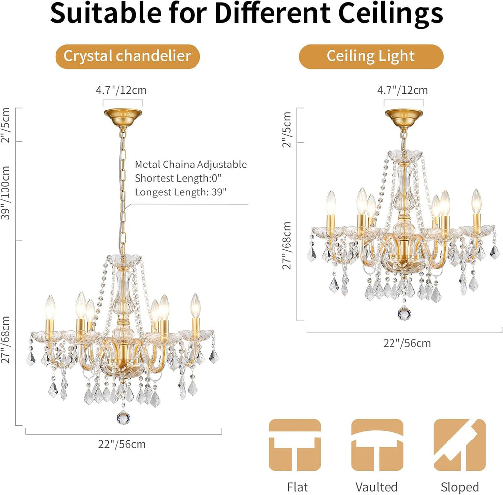 Adjustable Luxe Black Chandelier — 27" - View 4