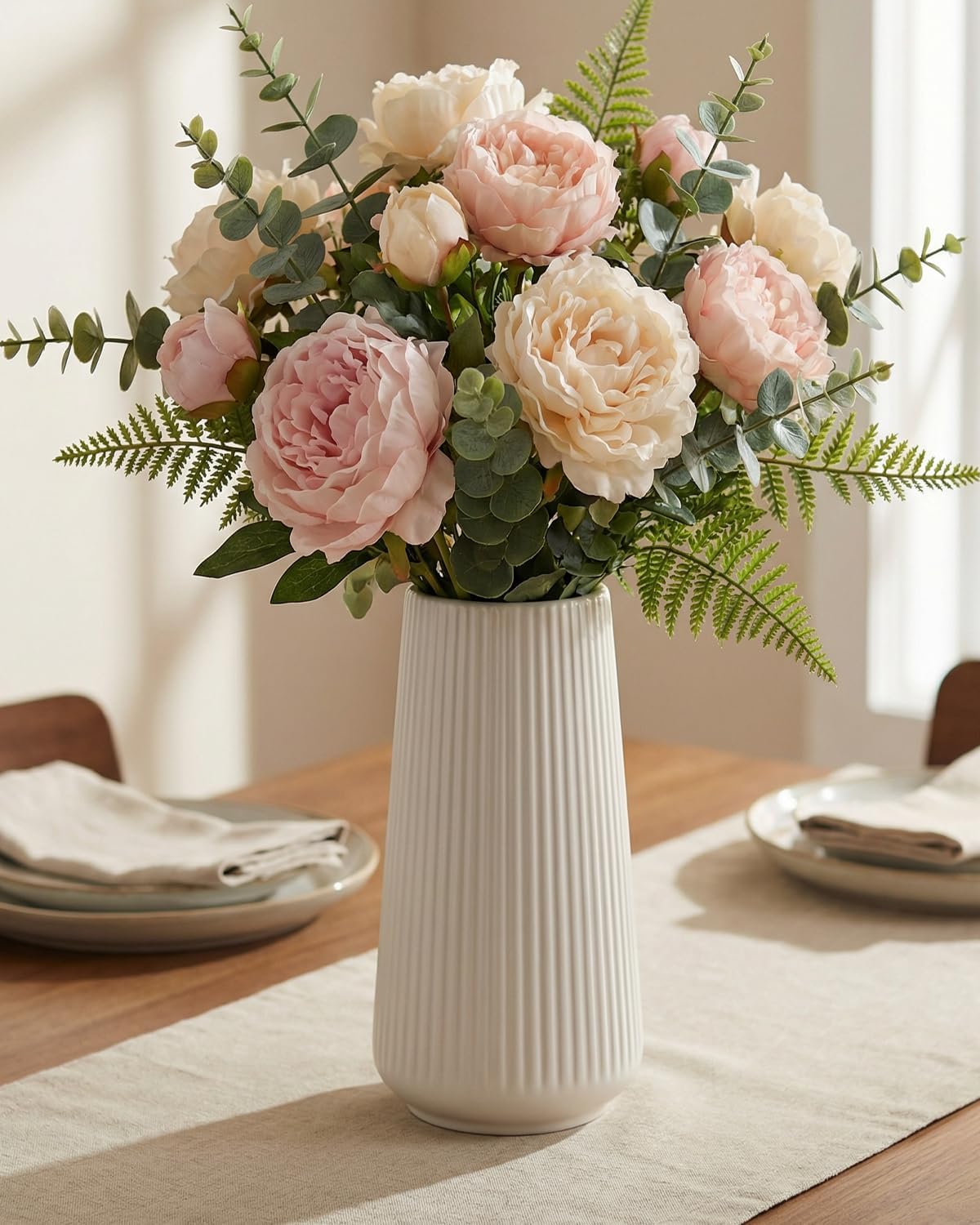 Modern Black Flower Vase — 8" - View 4