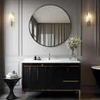 Black Round Mirror — 39" - View 3
