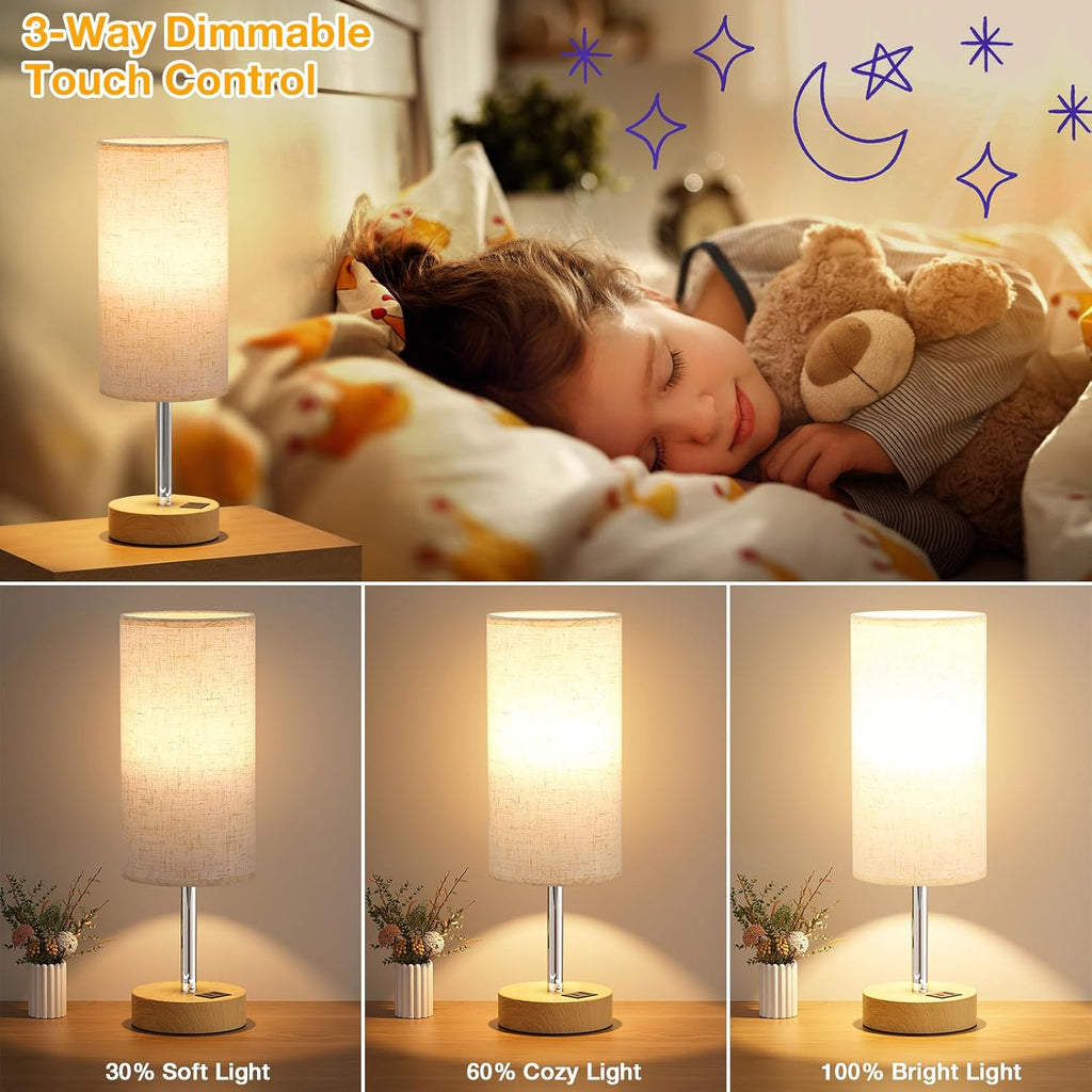 Dimmable Beige Desk Lamp — 14" - View 3