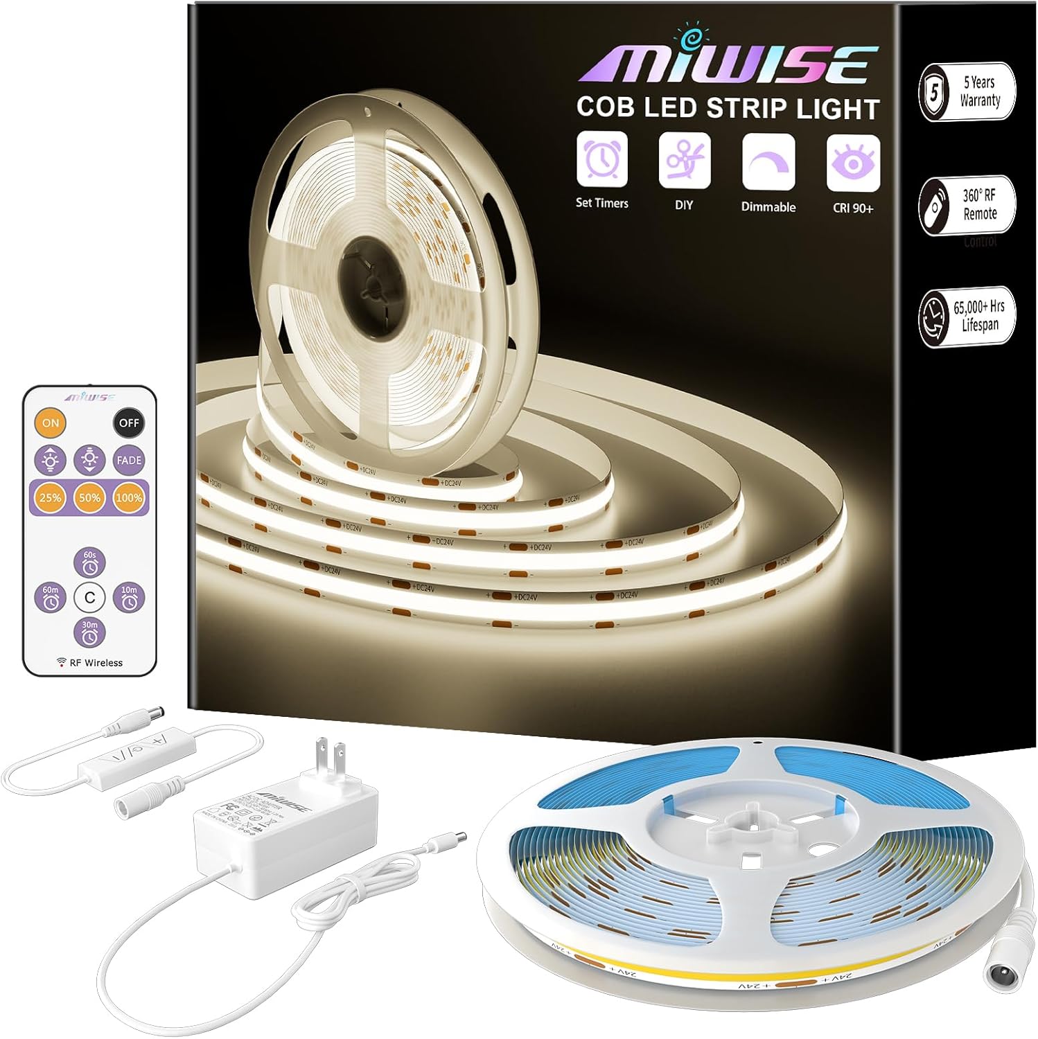 Dimmable Metal LED Strip Lights — 4000K