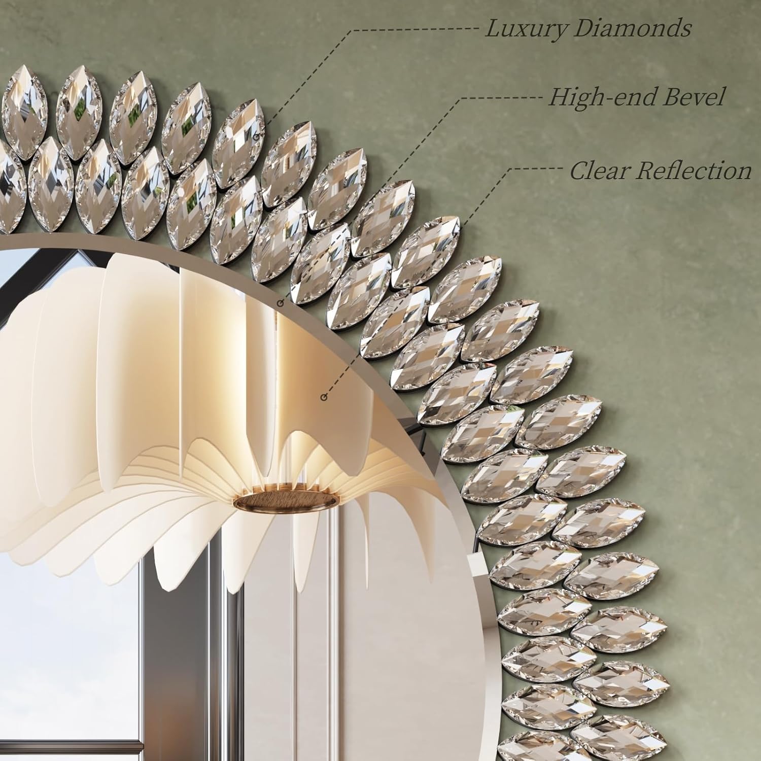 Beveled Luxe Glass Wall Mirror — 26" - View 3