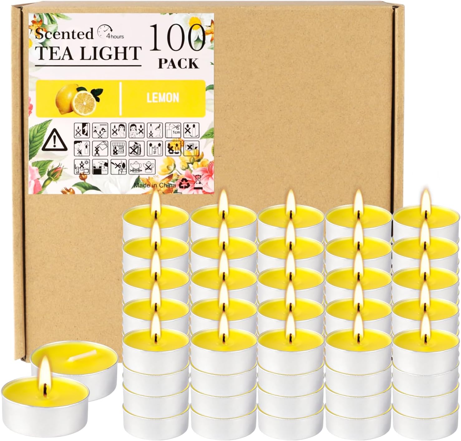 Soy Wax Metal Scented Candle — Lemon