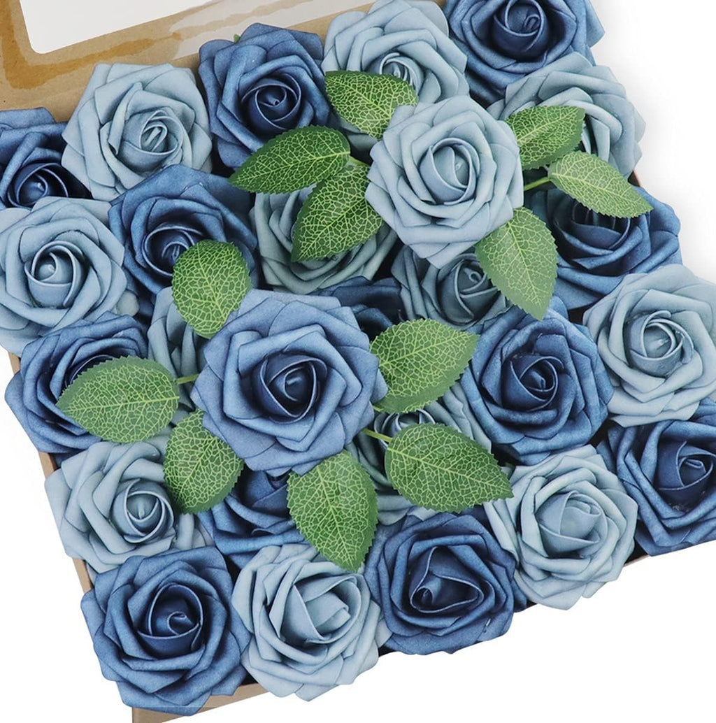Beige Artificial Plant — Dusty Blue Shades