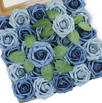 Beige Artificial Plant — Dusty Blue Shades