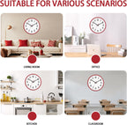 Battery Operated Modern Black Wall Clock — 8" - View 5