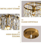 Adjustable Luxe Glass Chandelier - View 5
