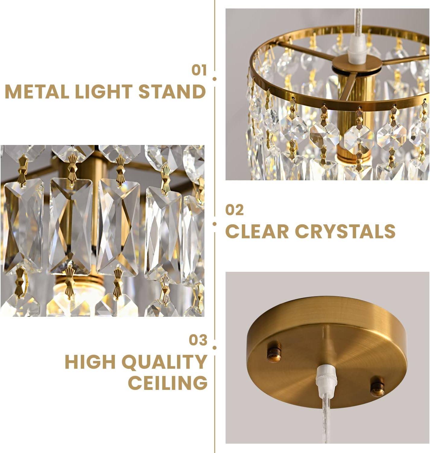 Adjustable Luxe Glass Chandelier - View 5