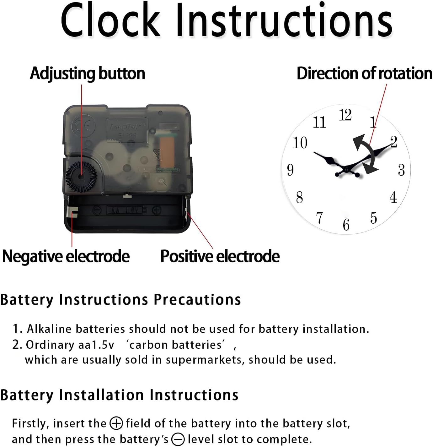 Battery Operated Pink Wall Clock — 16" - View 8