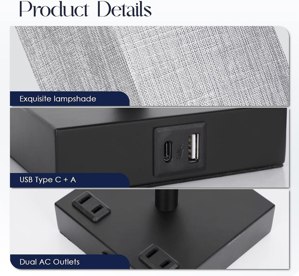 Dimmable Black Table Lamp - View 5