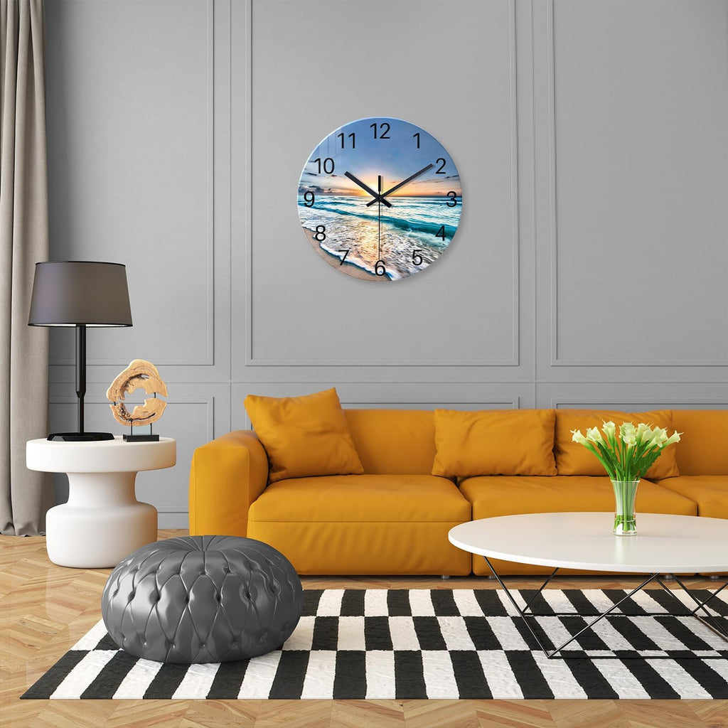 Battery Operated Blue Wall Clock — 16" - View 2