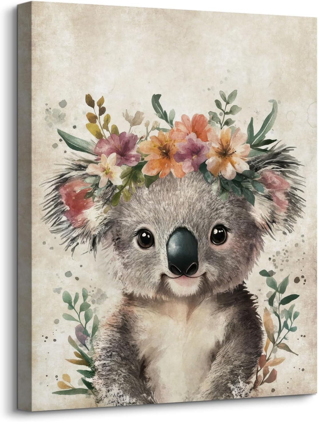 Framed Mid-Century Metal Canvas Wall Art — 12" — AA25-84-Koala