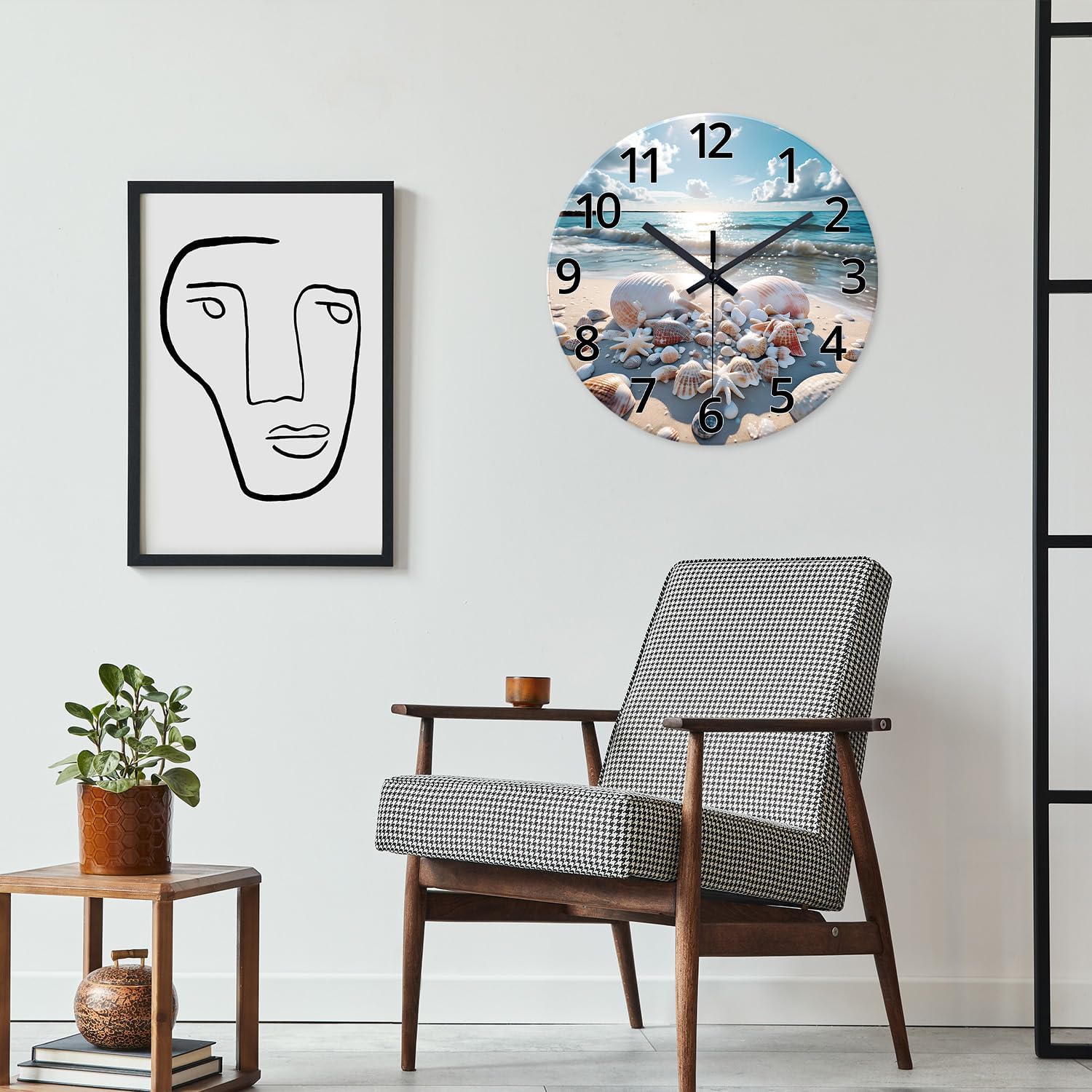 Battery Operated Black Wall Clock — 16" - View 2