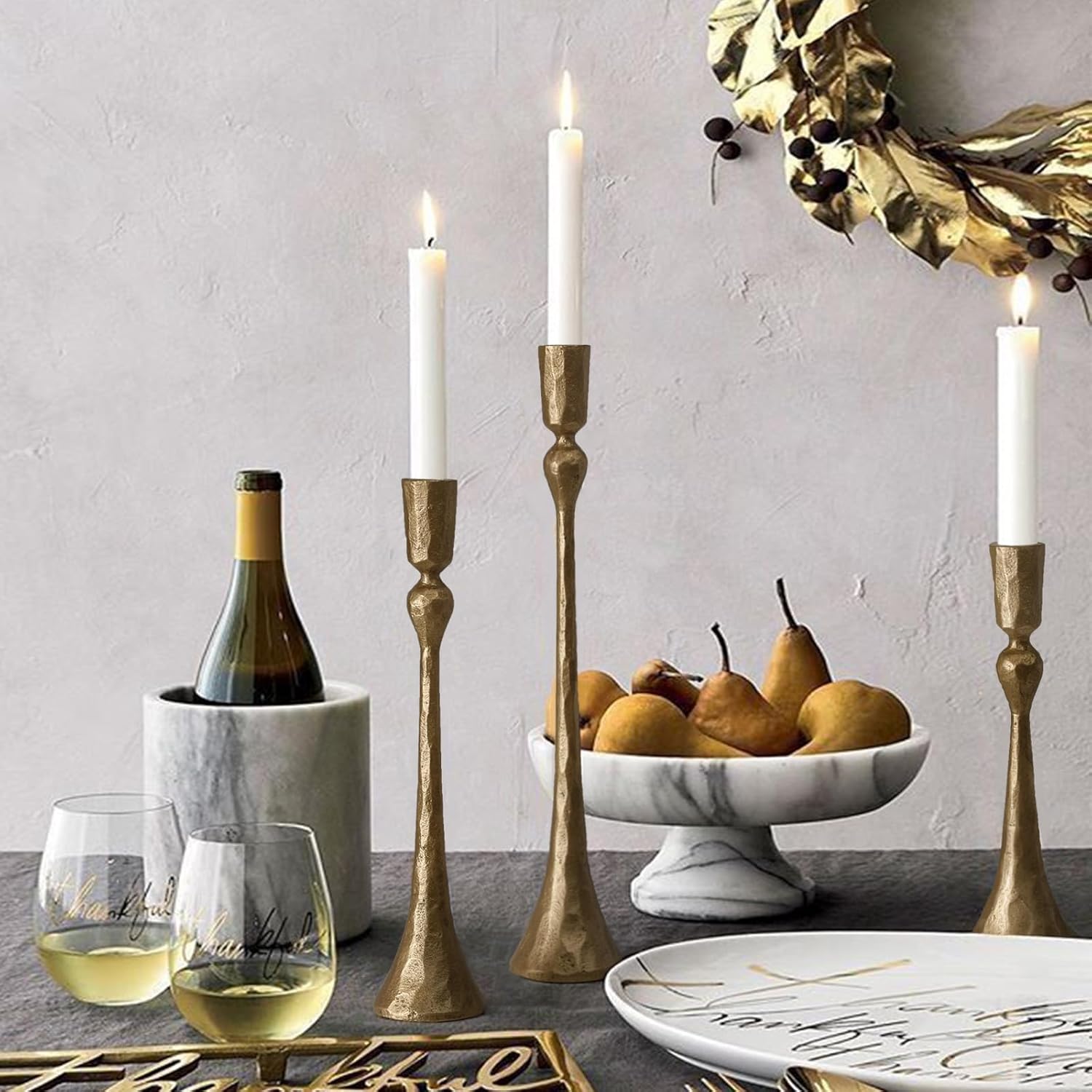 Vintage Luxe Metal Candle — Set of 3 - View 3