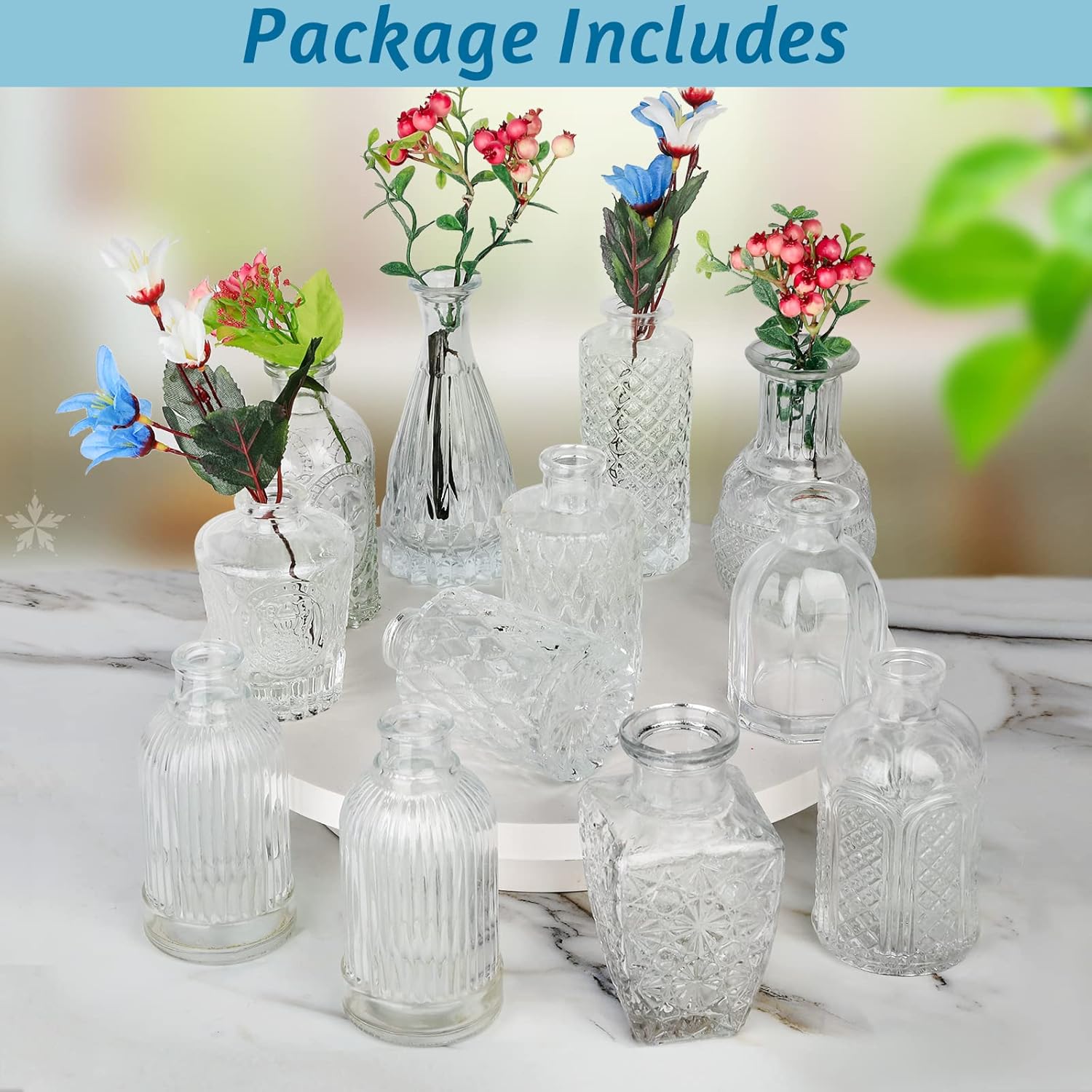 Vintage Orange Flower Vase — Set of 12 - View 4