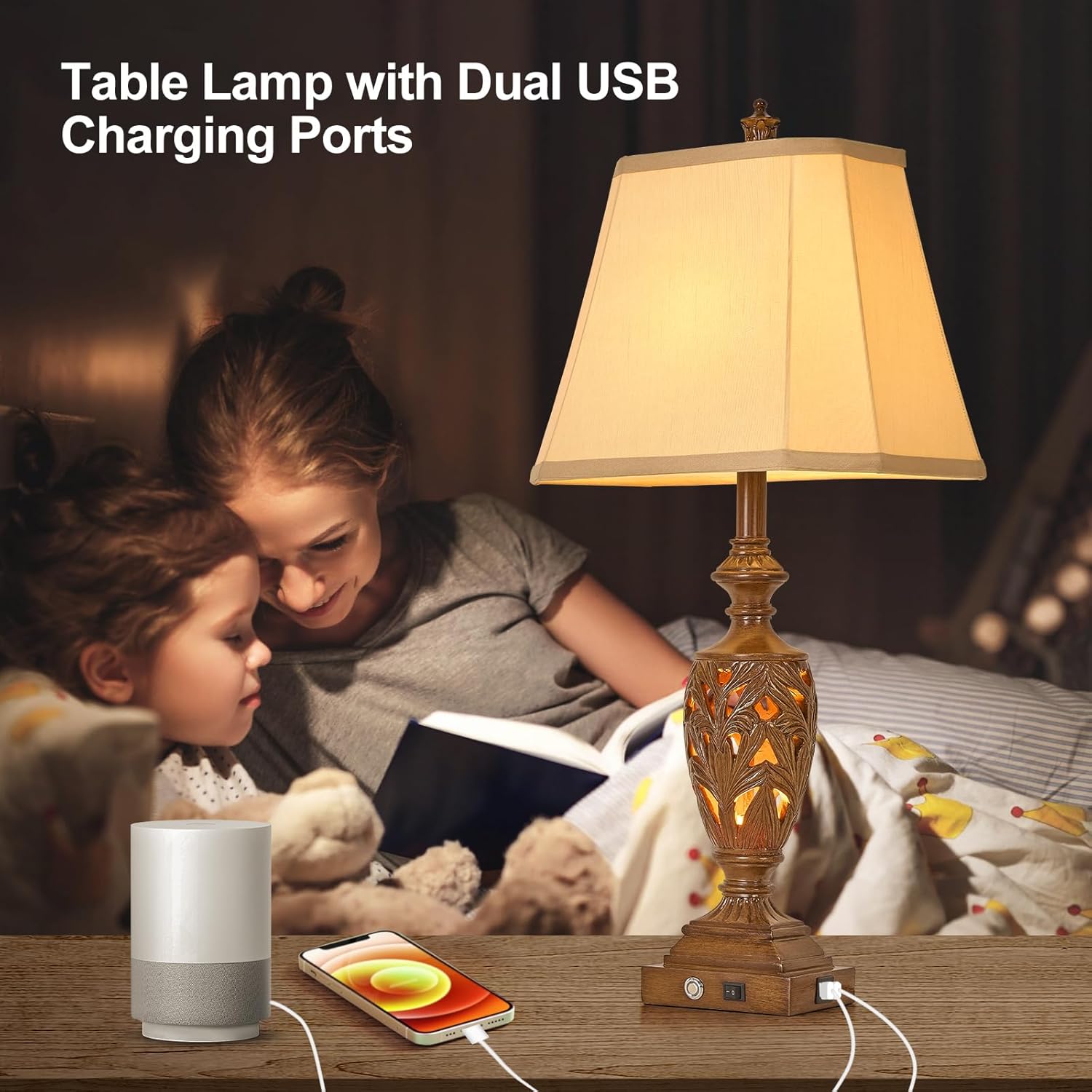 Dimmable Beige Desk Lamp — 29.5" - View 5