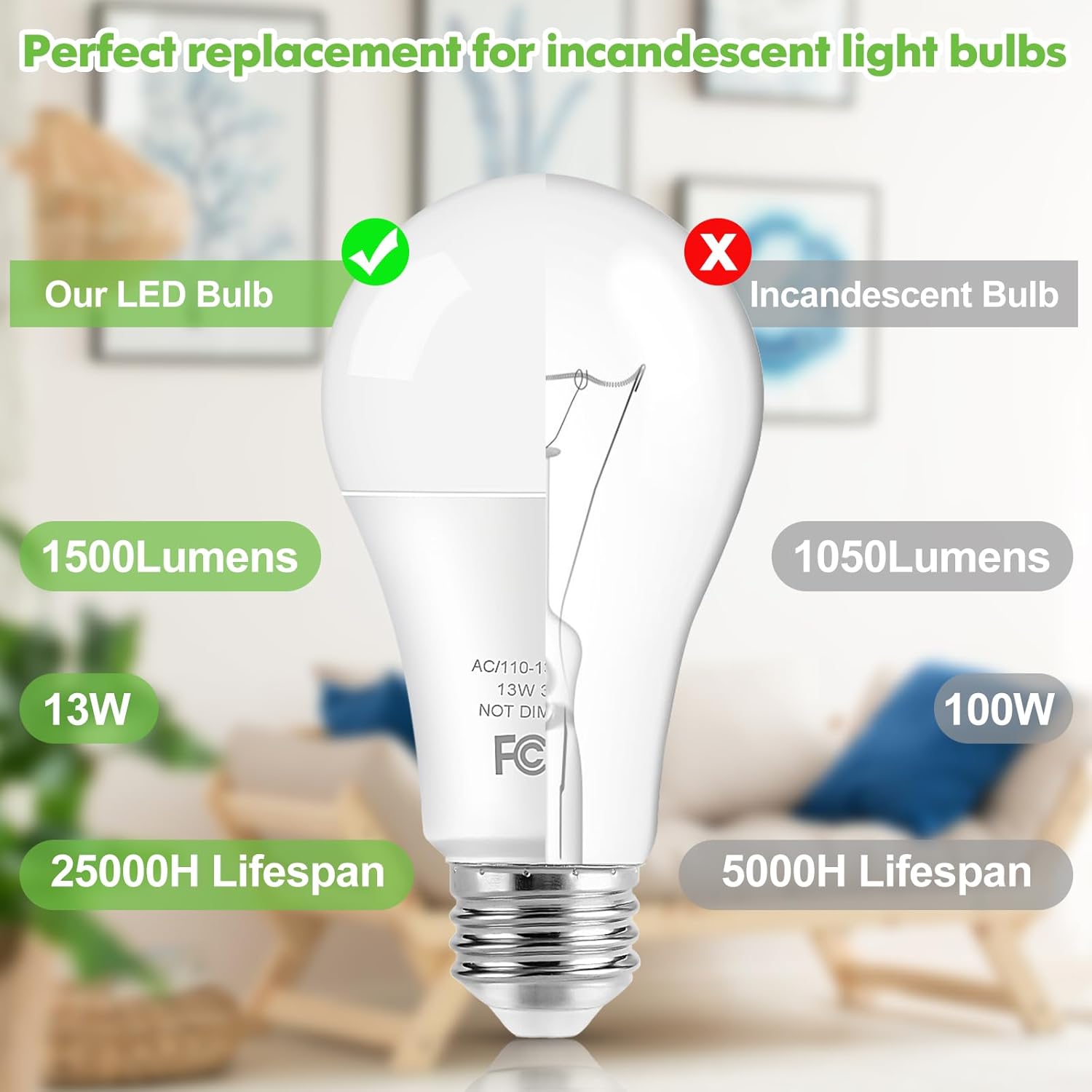 Dimmable Beige LED Bulb — Set of 1 - View 4