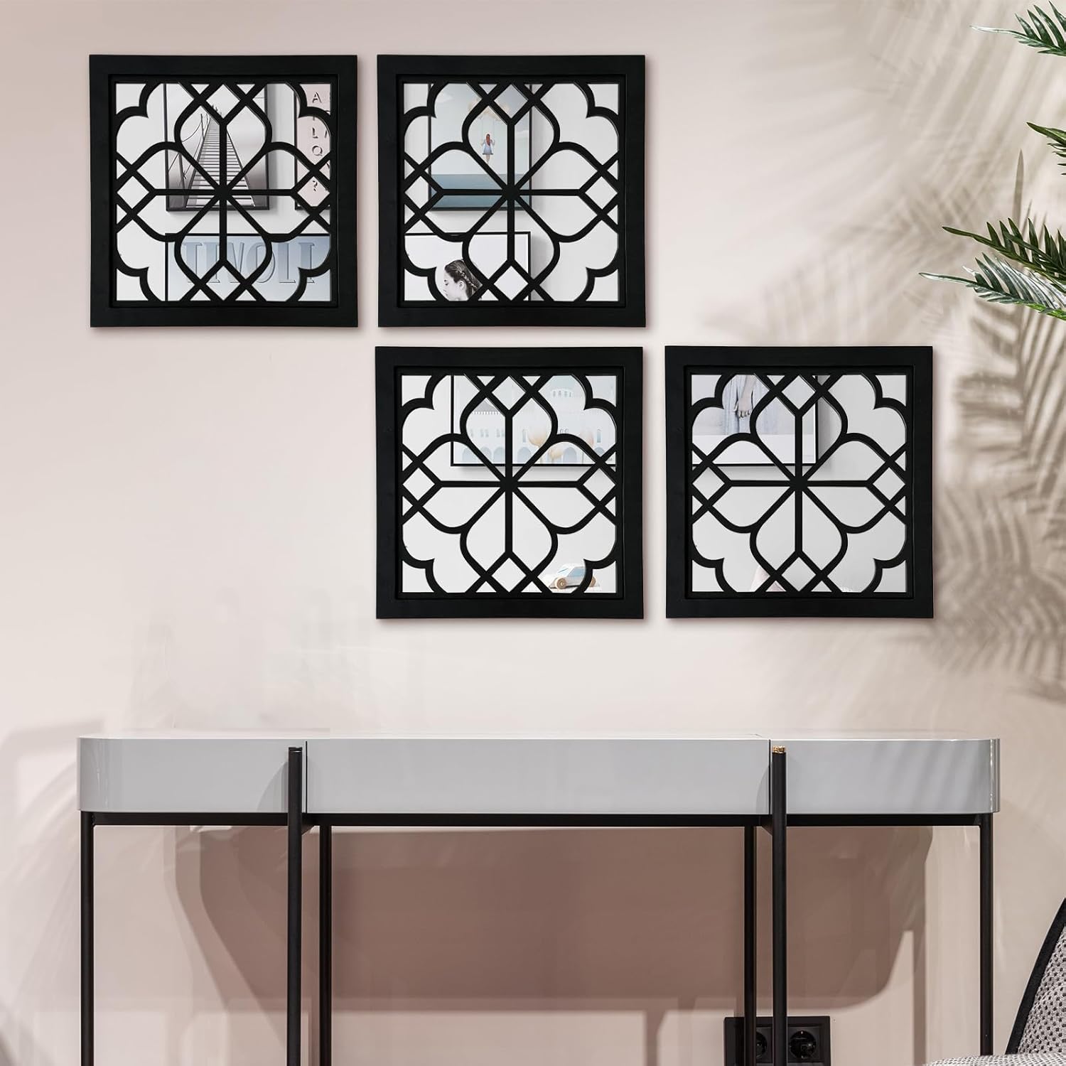 Framed Farmhouse Black Wall Mirror - View 5