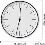 Battery Operated Black Wall Clock — 10" - View 3