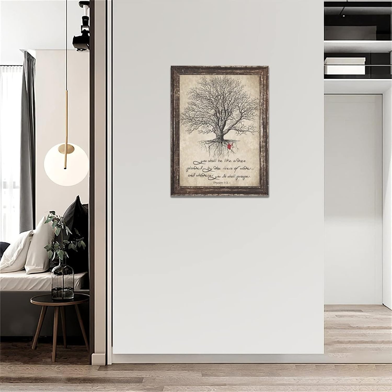 Framed Mid-Century Metal Wall Decor — 12" - View 3