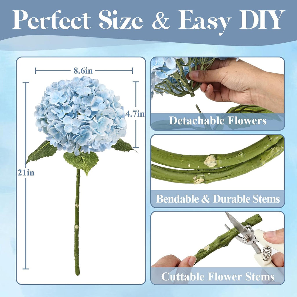 Blue Artificial Flowers — 21" - View 4
