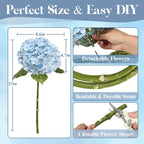Blue Artificial Flowers — 21" - View 4