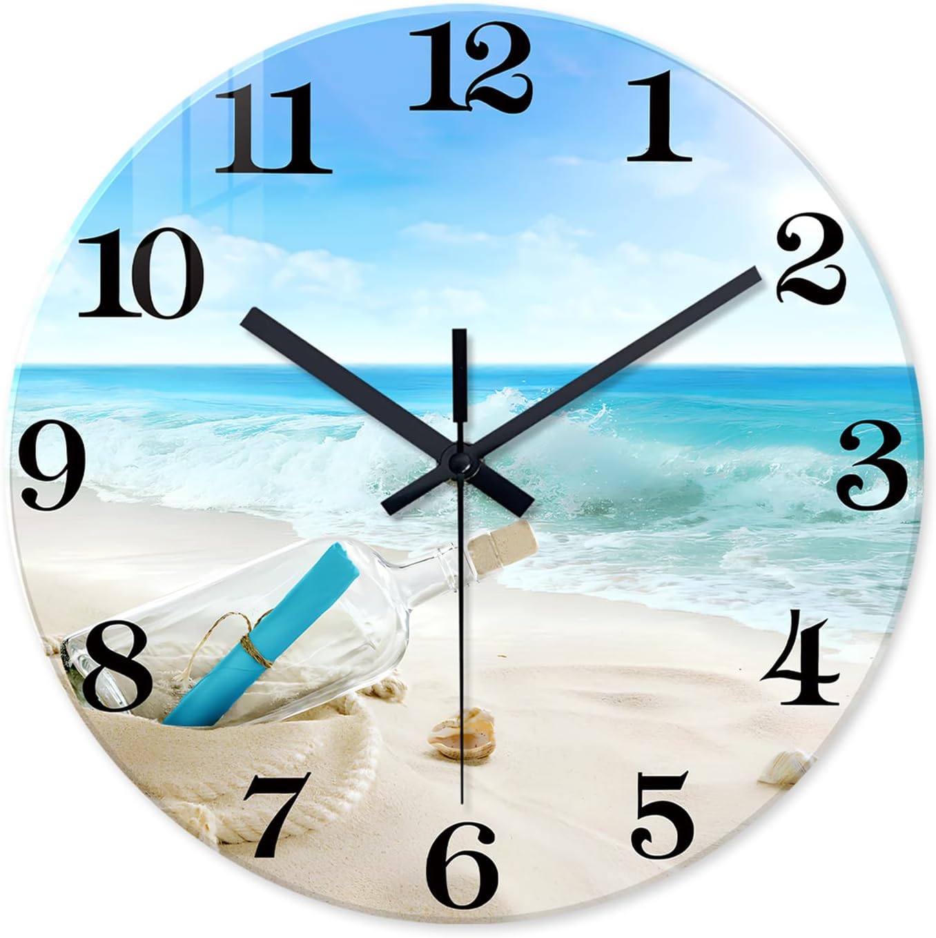 Battery Operated Black Wall Clock — 16" — 12 Inch