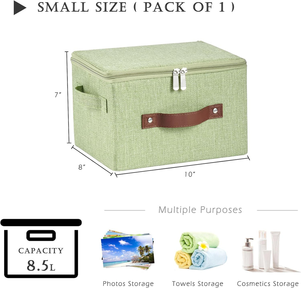 Linen Beige Storage Bin — Set of 1 - View 3