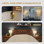 Farmhouse Beige Bedside Lamp — 20.75" - View 2