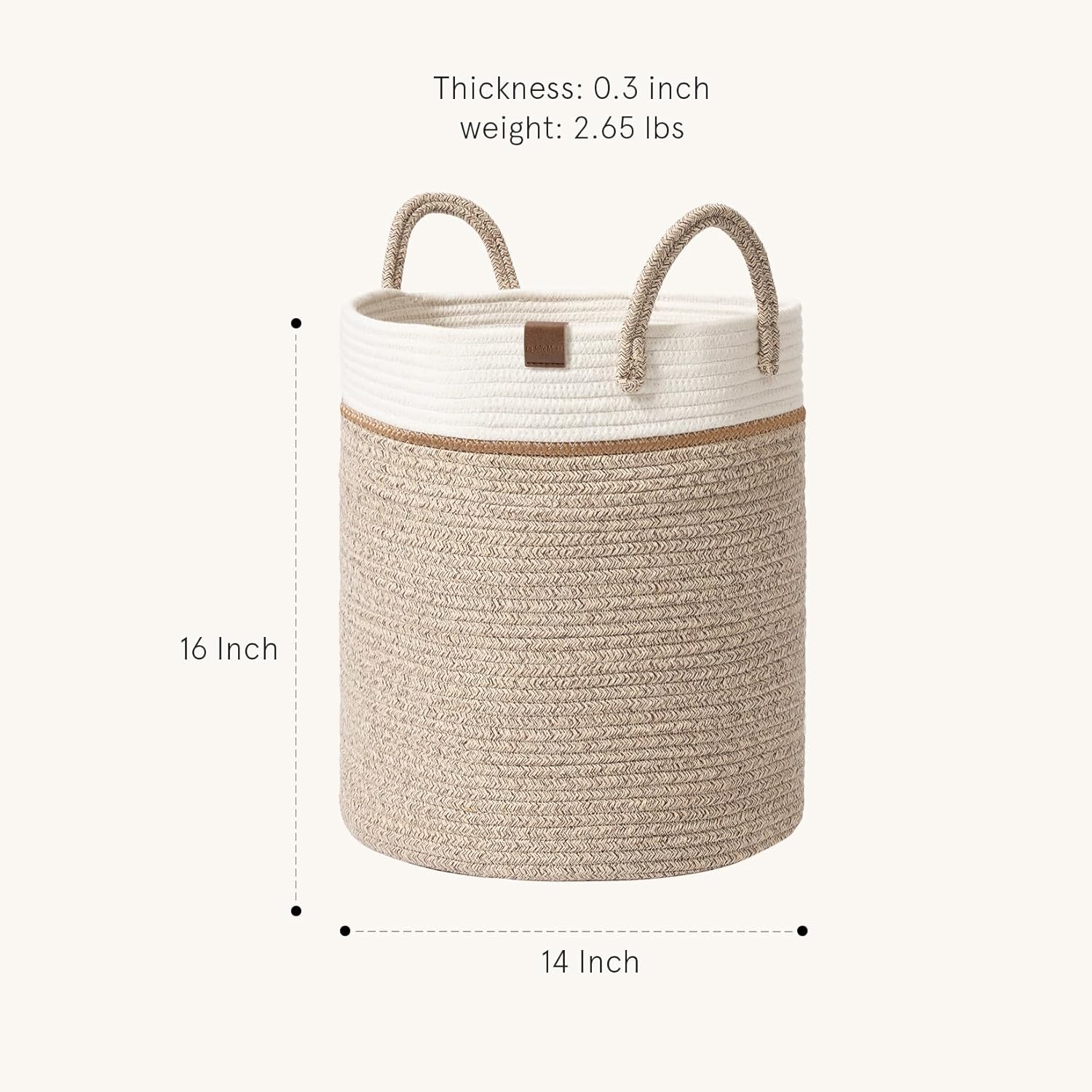 Boho Beige Throw Pillow — 14" - View 4