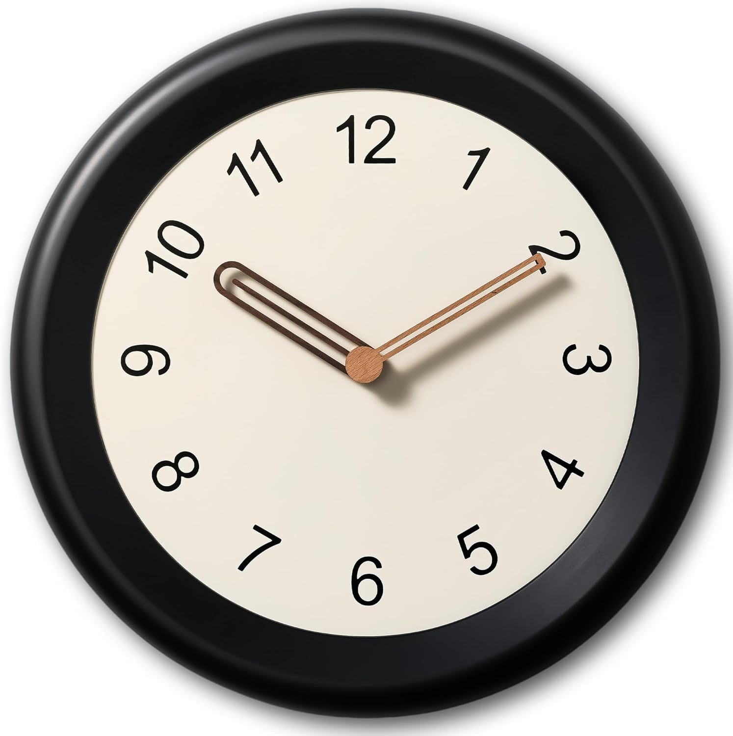 Battery Operated Luxe Black Wall Clock — 18" — 10 Inch