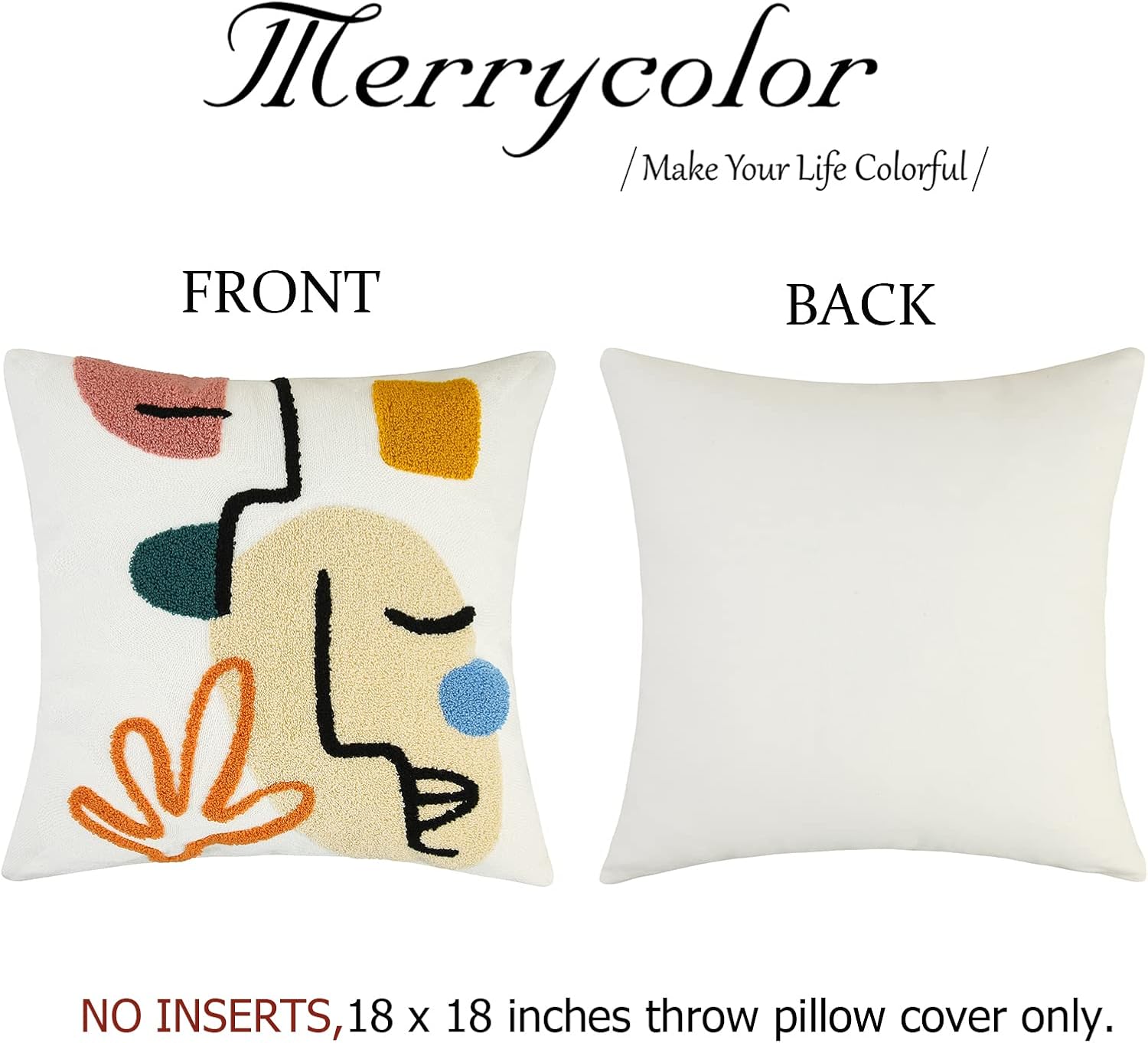 Boho Fabric Pillow Cover — 18" - View 4