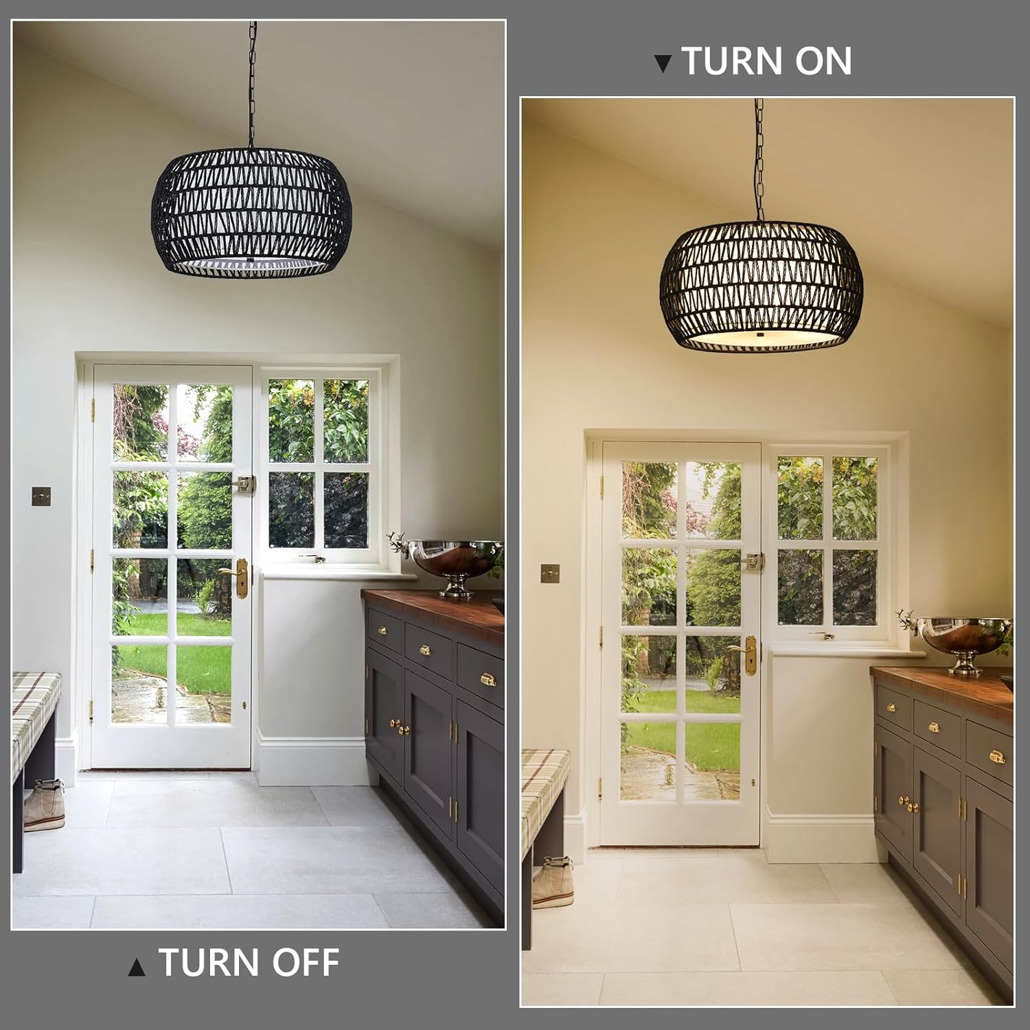 Boho Black Chandelier - View 2