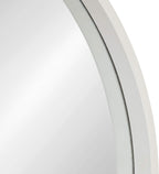 Round Modern Wood Wall Mirror — 25.6" - View 3