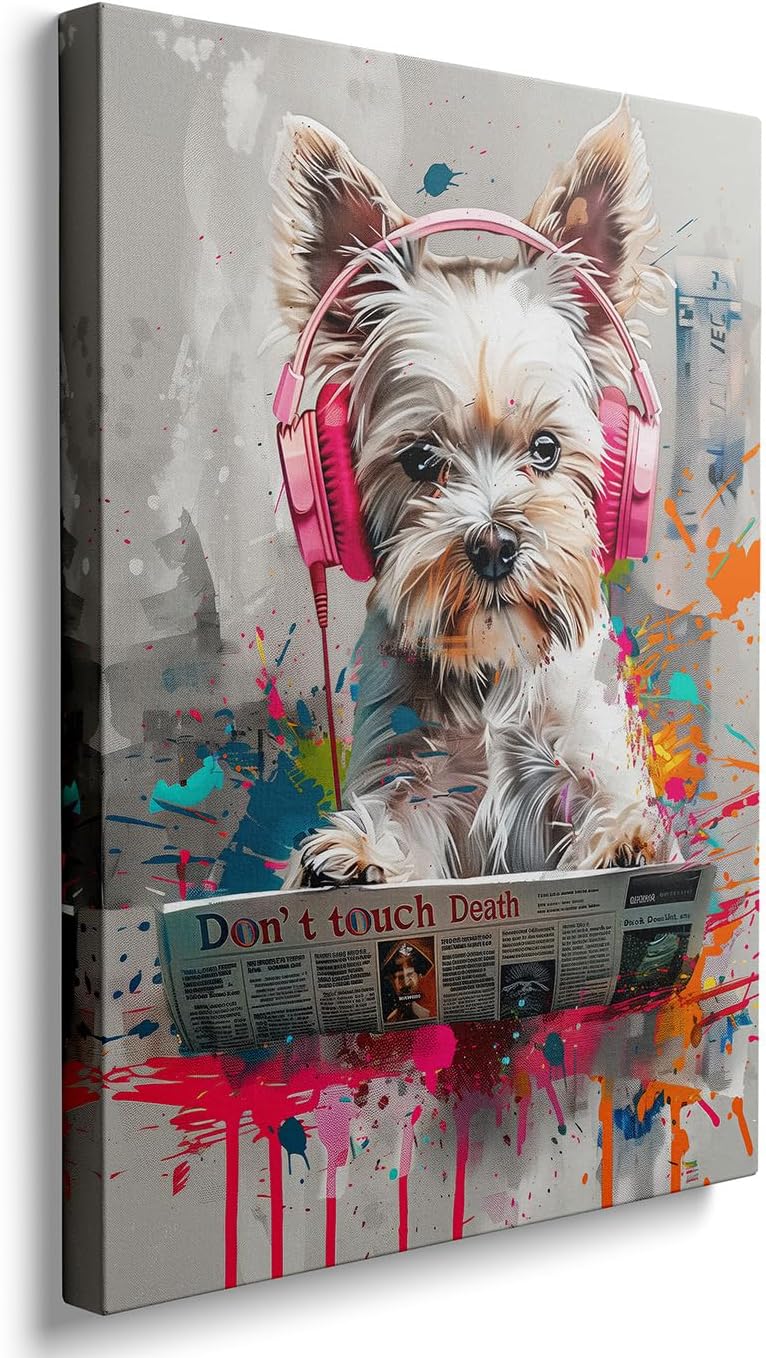 Framed Brown Canvas Wall Art — 16" — 24"L x 16"W