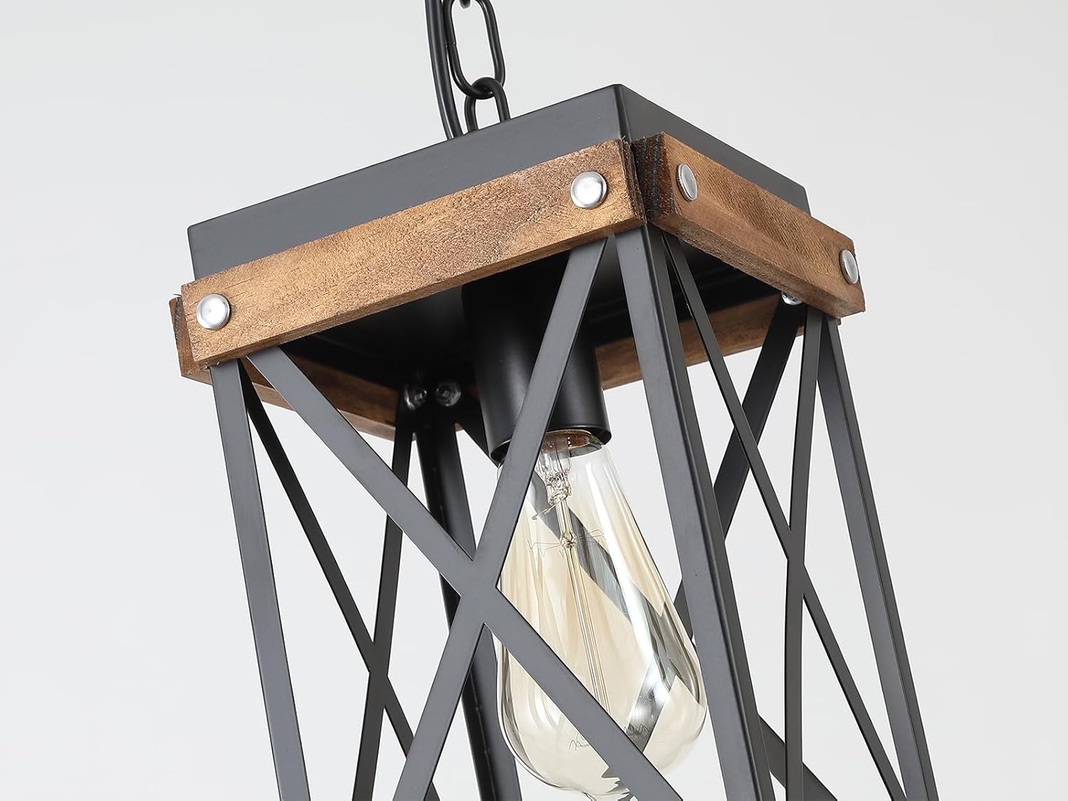 Adjustable Farmhouse Wood Candle — 1-Light - View 5
