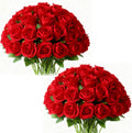 Black Artificial Flowers — Red